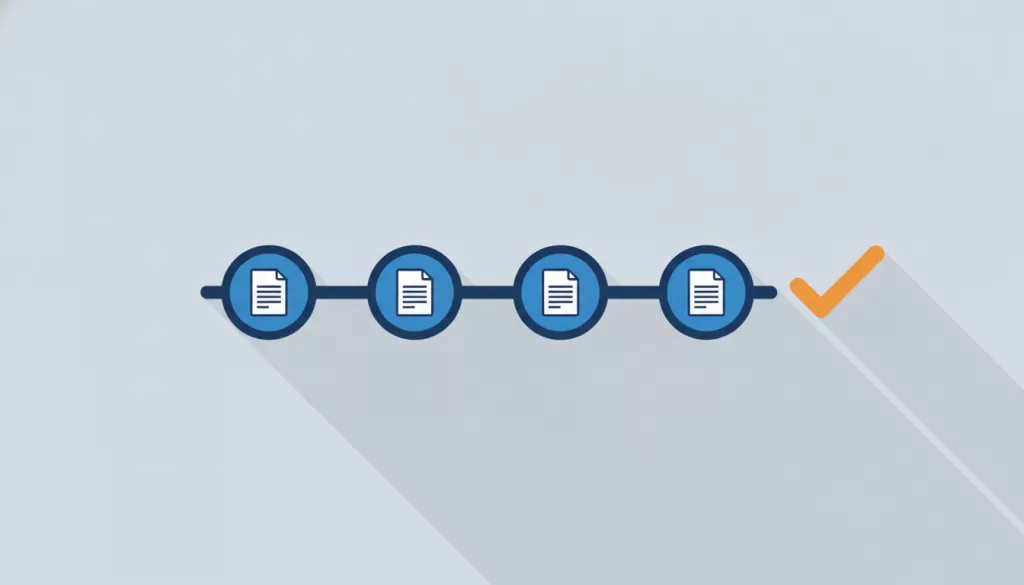 Illustration d'un circuit de validation en plusieurs étapes