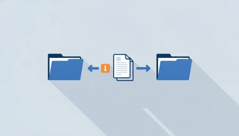Illustration d'un transfert de dossiers comptables entre deux classeurs